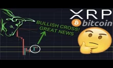 GREAT NEWS FOR XRP/RIPPLE & BITCOIN | BULLISH CROSS SPOTTED | BIG SIGN RALLY IS COMING!