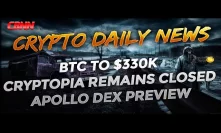Daily Crypto News - Bitcoin to $330k - Cryptopia Sill Closed - Apollo Dex Preview - Novachain Update