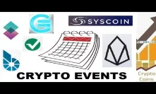 Upcoming Cryptocurrency Events (1st-8th of June) - Looking for Good Investments and Pumps