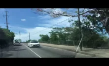 Drive on top road in Montego Bay Jamaica