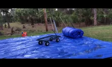 Roll up the waterslide bounce house combo