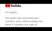 Warning Removed! YouTube Apologizes & Crypto Videos Are Returning To YouTube!