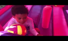 Pink bounce house combo