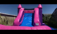 Deliver the pink bounce house combo