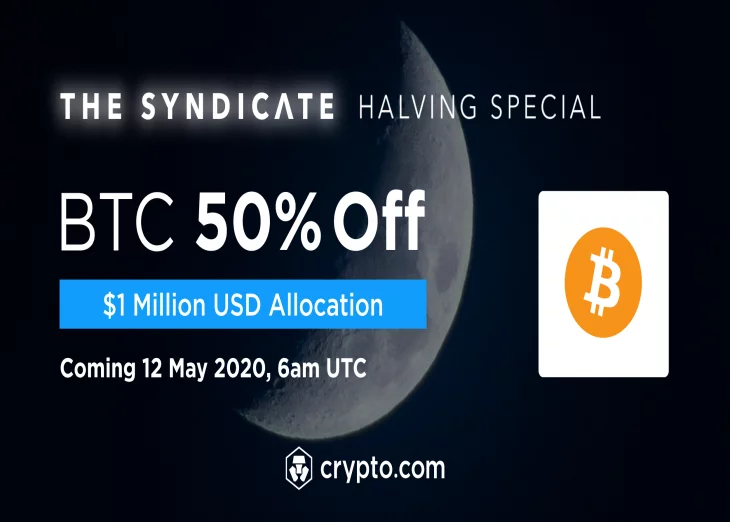 Crypto.com Presents Halving Special with Bitcoin at 50% off on the Exchange