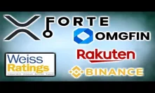 Ripple XRP Settlement Currency in Forte Gaming - Weiss Crypto Ratings - Rakuten Wallet - Binance