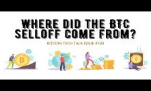 Where did the BTC selloff come from? Bitcoin Tech Talk Issue #180