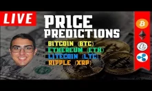 Price Predictions: Bitcoin ($BTC), Litecoin ($LTC), Ripple ($XRP), & Ethereum ($ETH)