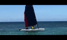 Sailing at the beach in Jamaica