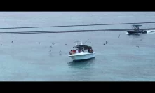Boats and sea birds in Jamaica