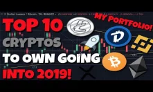 IMPORTANT: Top 10 Crypto's To Own Going Into 2019! - My Portfolio