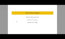Dmitry Khovratovich - Factoring Integers