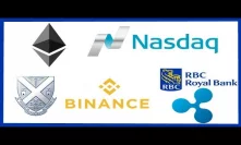 Ethereum Selloff - Nasdaq Crypto Tools - Malta Stock Exchange Binance - Royal Bank of Canada Ripple