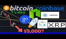Bitcoin To $3,000 & When Bounce?? | Coinbase Adds New Coins!! | Short Squeeze Coming?