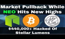 Crypto News | Market Pulls Back While NEO Hits New Highs! $400k+ Stolen In Hack!