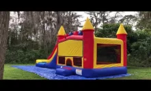 Deliver the waterslide bounce house combo