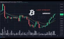 Stocks Down - Crypto Up - Bitcoin $8800 - Live Stream Market Update - BTC BCH EOS ETC GOLD SPY