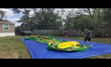 Deliver the 19 feet tall water slide
