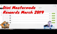 Divi Masternode Rewards March 2019