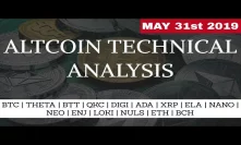 Altcoin Analysis (31/05/2019) | BTC THETA BTT QKC DIGI ADA XRP NEO ELA NANO ENJ LOKI NULS ETH BCH