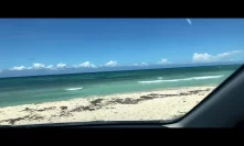 Time on public private beach in Jamaica