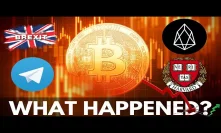 Why Did Bitcoin Retrace? EOS Price, Telegram's TON Update, Harvard Crypto, Mainstream Adoption