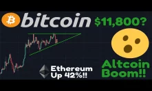 BITCOIN BREAKOUT??! $11,800?! | Ethereum Up 42%!! | WOW, BTC SHORTS JUST CRASHED 40%!!!