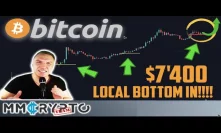 BITCOIN's Bottom IN at $7'400!!! THIS $BTC SIGNAL has NEVER Failed!!!