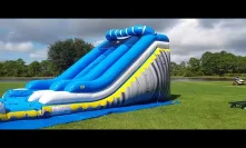Deliver the 18 feet tall water slide