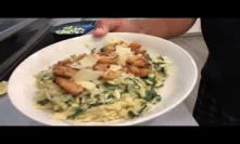 Garlic Shrimp Scampi over spanakopita orzo pasta from Home Chef