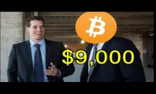 $9,000 Bitcoin Bullish BTC Winklevoss twins Predict Bright Future for Crypto