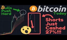 BITCOIN SHORTS JUST CRASHED 27%!! Shorts At Record LOW Levels!! | 4 Hour Uptrend Still Intact