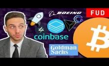 Bitcoin Moon? Coinbase Fakeout! Goldman Sachs Crypto | Switcheo x Ledger STRAT TRX XLM CMT