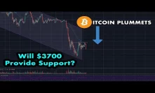BITCOIN FALLS TO $3700 | Will It Continue Downwards? | BTC Price