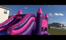 Setup the pink bounce combo with water slide and tunnel