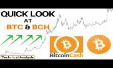 Quick Look at Bitcoin Cash BCH & Bitcoin BTC - Technical Analysis