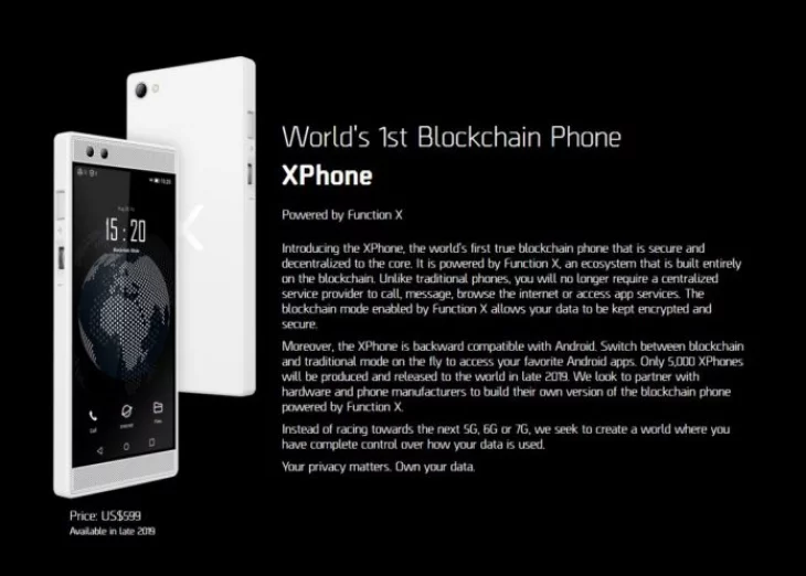 XPhone World’s 1st Blockchain Phone has arrived at MWC19 Barcelona