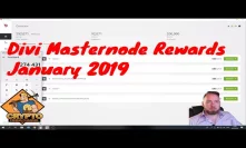 Divi Masternode Rewards January 2019