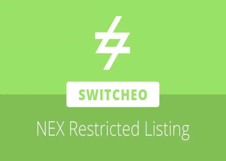 Switcheo offers Nash Exchange (NEX) token trading with “restricted listing”