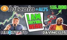 DavinciJ15 - Buying Bitcoin HERE! $16'000 IMMINENT!? + Alts
