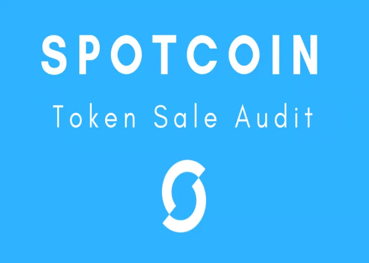 Spotcoin publishes token sale audit report, adjusts token distribution time frame