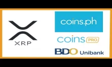 Ripple XRP added on Coins.ph & Pro.Coins.asia - BDO Unibank, Inc Testing xRapid?