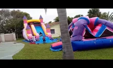 Bounce house business delivering fun