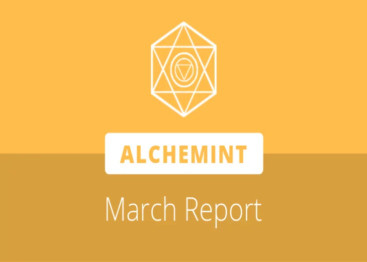 Alchemint receives “most up and coming blockchain award” in March update