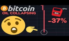 WOOW!!!!! OIL COLLAPSING -37% RIGHT NOW!!! GOOD OR BAD NEWS FOR BITCOIN & STOCKS?!!