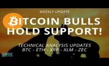 Bitcoin Prices Bounce off Support!  Updates for BTC ETH XRP XLM ZEC