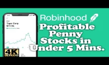 How to Find Profitable Penny Stocks on Robinhood App in Under 5 Mins.