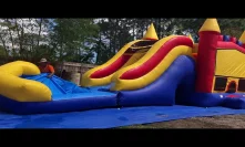 Roll up the water slide bounce house combo