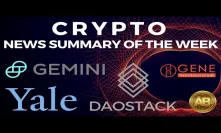 NEW LISTING For DAOstack! Insured Assets on Gemini + Gene Token - Today's Crypto News