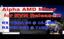 SGMiner for x16r RavenCoin RVN - Testing a RX Vega 64...how does it perform?
